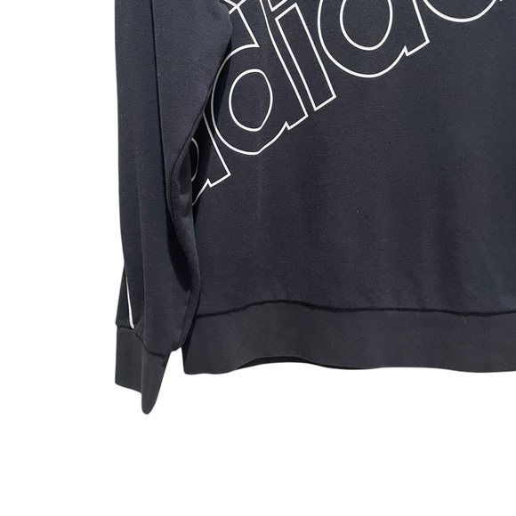 Adidas Originals Crewneck Sweatshirt Black White Logo Women’s Size Small - Picture 2 of 8